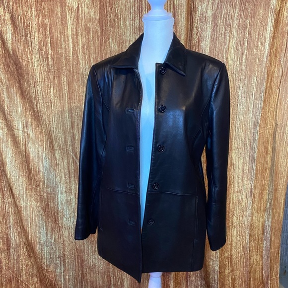 Petite Sophisticate Jackets & Blazers - Genuine leather jacket